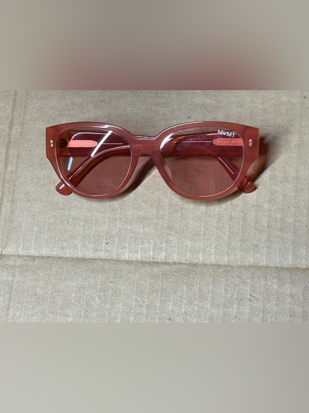 MVMT Pink Tint Acrylic Sunglasses